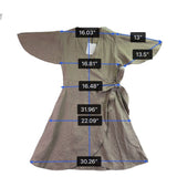 Lu•Ciee Womens Beige Linen Wrap Dress Eco-Friendly Summer Tie Waist Sz S