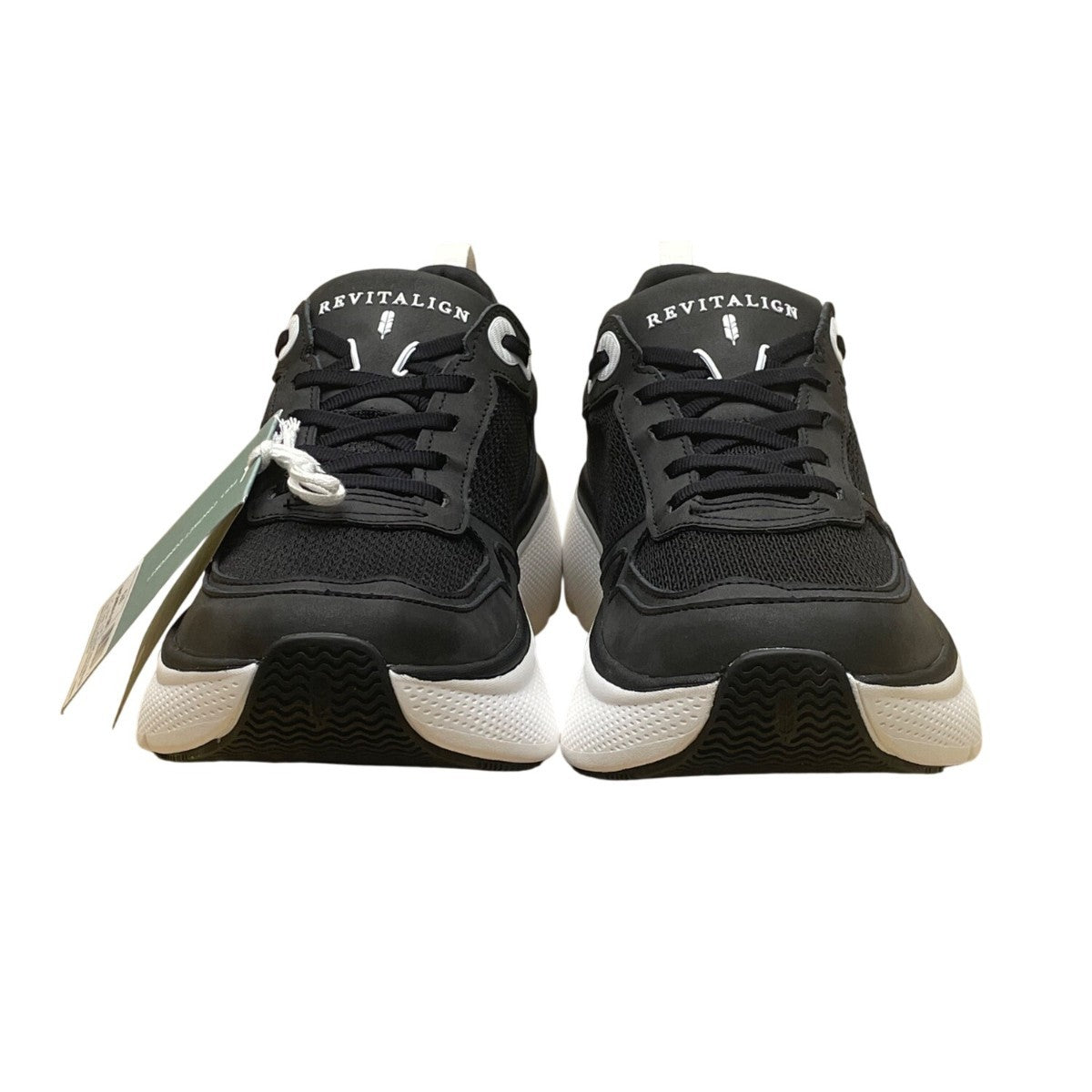 Revitalign Women’s Black Mesh & White Sole Lace Up Clio Sneakers Size 9.5B