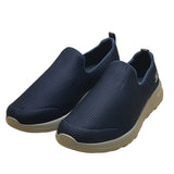 Skechers Men’s Navy Blue Mesh Gray Sole Slip-On Go Walk Goga Max Shoes Size 13W
