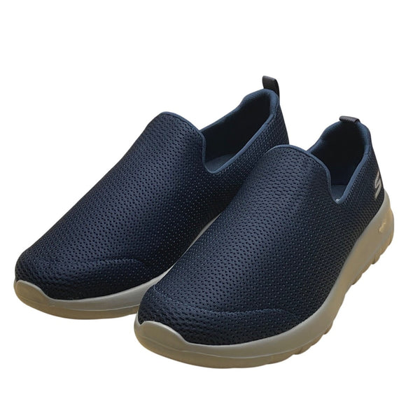 Skechers Men’s Navy Blue Mesh Gray Sole Slip-On Go Walk Goga Max Shoes Size 13W