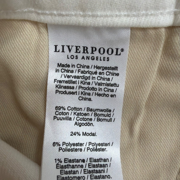 Liverpool Womens White Denim Shorts Casual Stylish Folded Hem Size 12/31