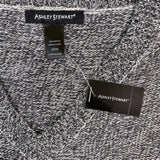 Ashley Stewart Womens Gray V-Neck & Long Sleeve Sweater Plus Size 22/24