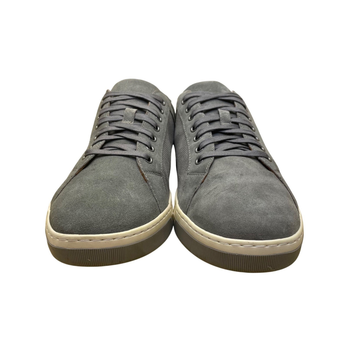 Johnston & Murphy Men’s Gray Suede Sheepskin Lining Low-Top Sneakers Size 13M