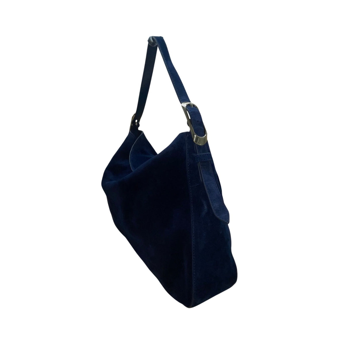 J.Crew Women’s Navy Blue Cow Suede Shoulder Adjustable Strap Soft  Satchel Bag
