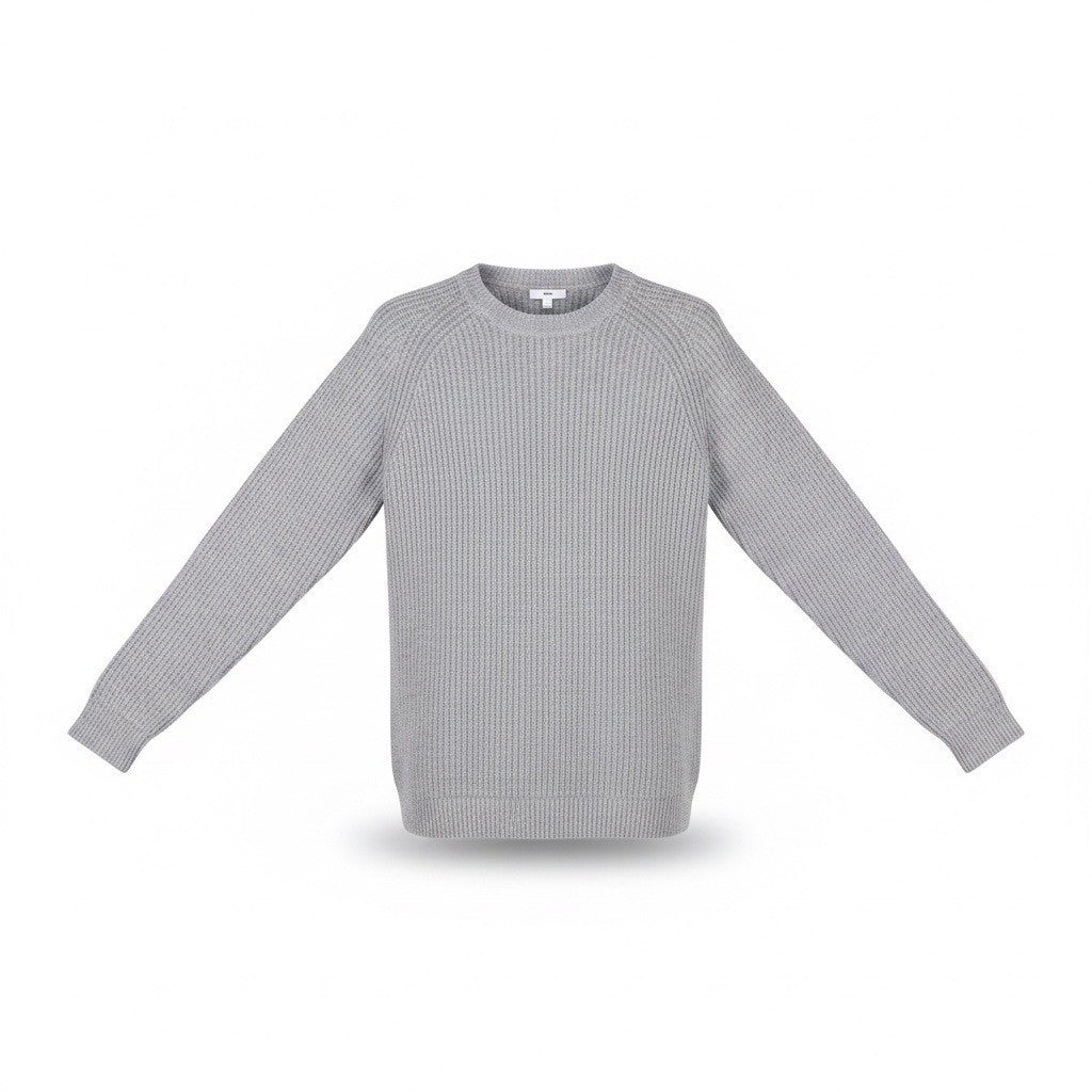 BP Womens Gray Ribbed Knit Crewneck Sweater Size S