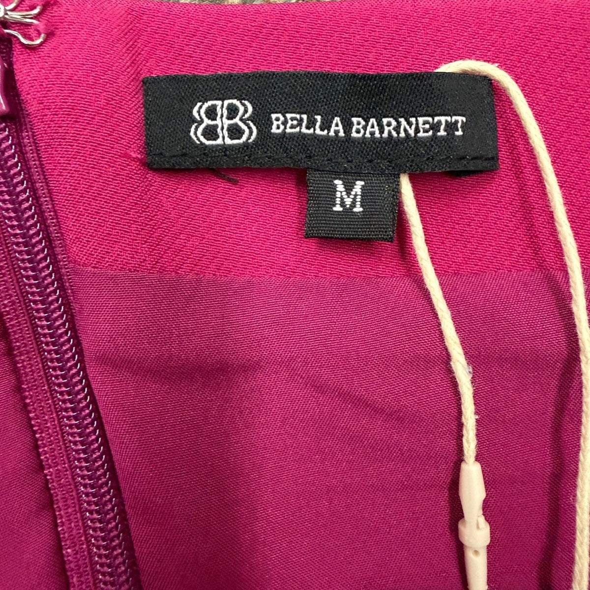 Bella Barnett Women’s Fuchsia Sleeveless Asymmetrical Midi Dress Size M - New