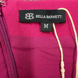 Bella Barnett Women’s Fuchsia Sleeveless Asymmetrical Midi Dress Size M - New