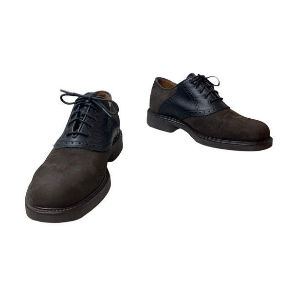 Johnston & Murphy Men's Rust Black Leather Brinkley Oxford Shoes Sz 12M - NWB