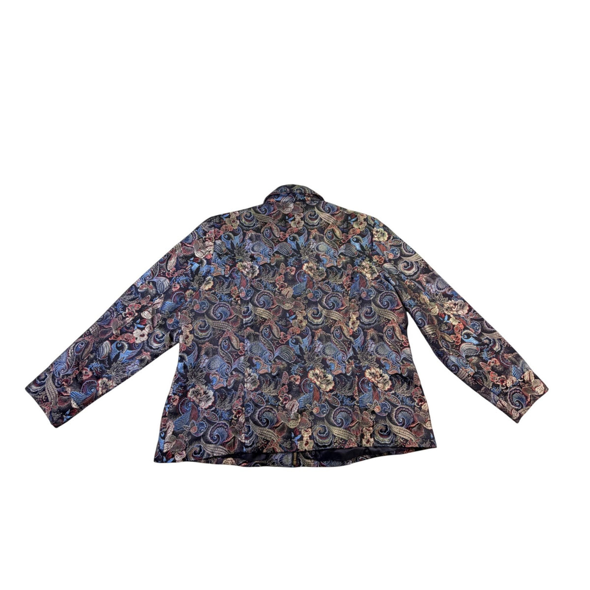 Drapers & Damons Womens Multicolor Paisley-Print Button-Up Blouse Size 1X