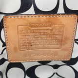 Coach Women’s Black Nylon Leather Adjustable Strap Zip Closure Crossbody Bag