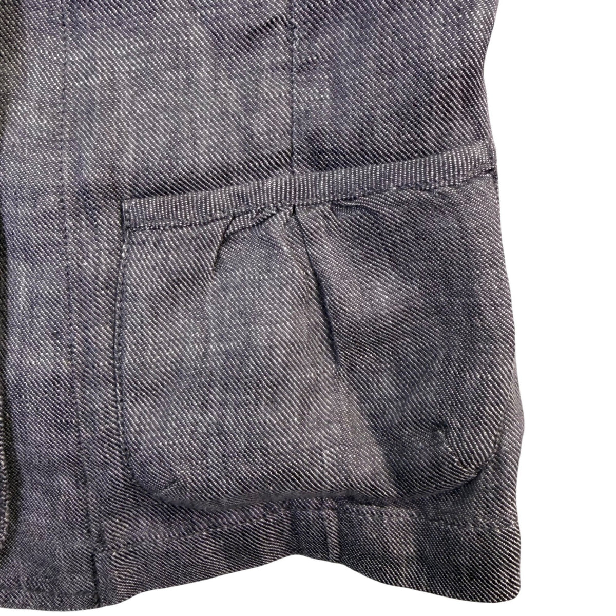 Banana Republic Womens Gray Linen Button-Up Blazer Jacket Size 0P