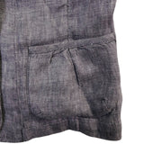 Banana Republic Womens Gray Linen Button-Up Blazer Jacket Size 0P