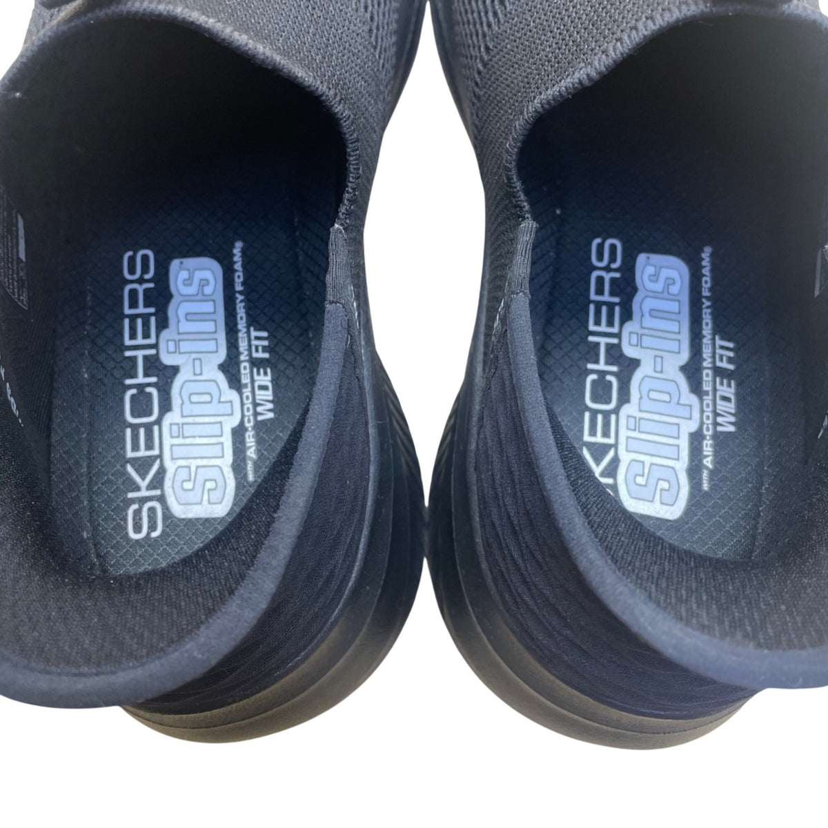 Skechers Men’s Black Slip-Ins Air Cooled Memory Foam Walking Shoes Size 10.5W