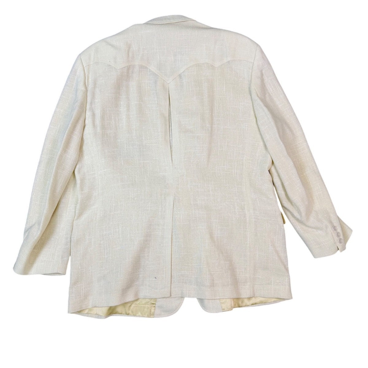 Circle S Mens Cream Western Blazer Jacket Classic Vintage Style Sz 48R