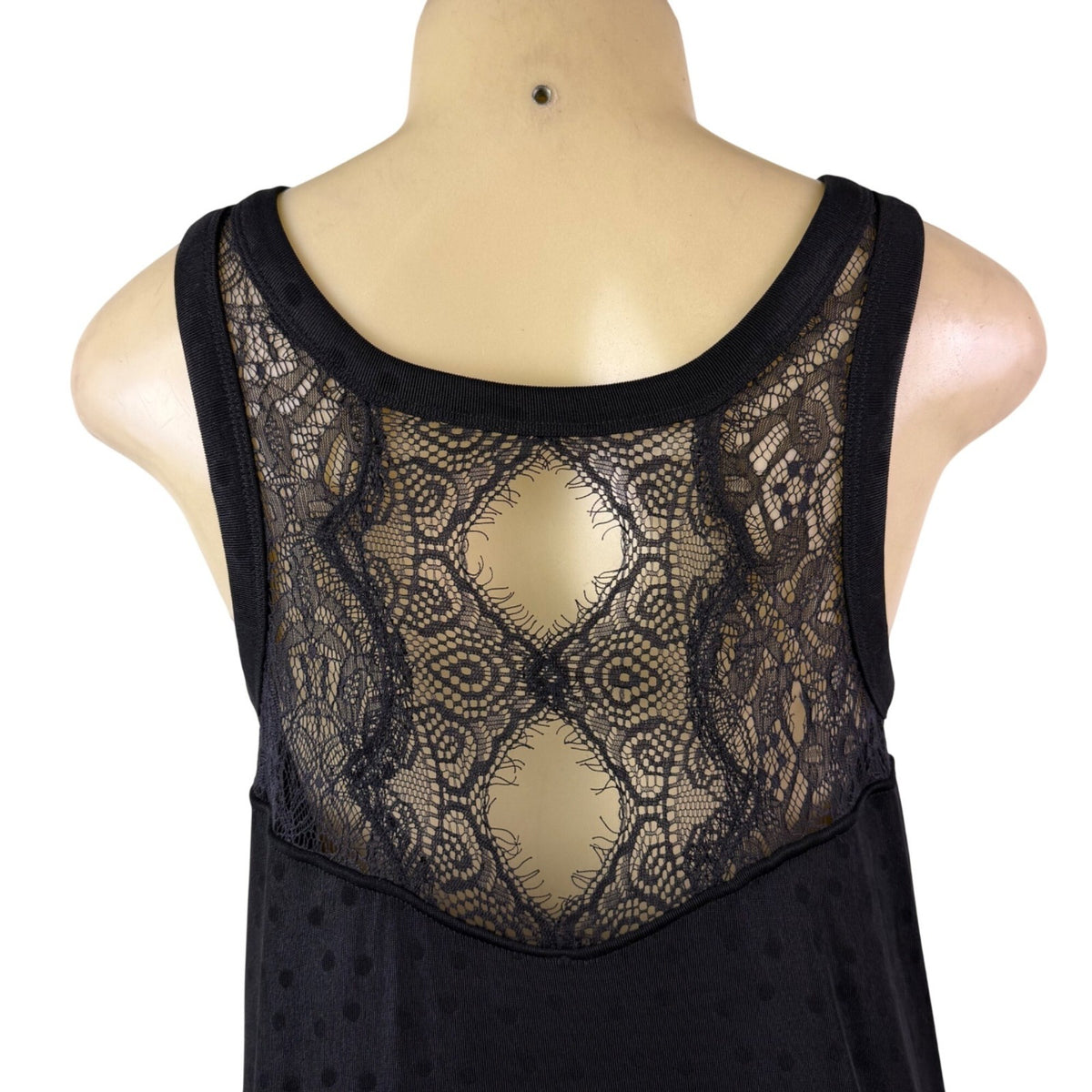 Free People Womens Black Sleeveless Drop Waist Dress Flared Hem Sz S