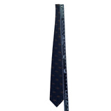 Vifa Mens Navy Blue Polyester Moose Print Neck Tie