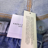 American Eagle Womens Super High-Rise Strigid Baggy Straight Jeans Size 8 29W