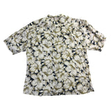 Tommy Bahama Mens Beige & Navy Floral Short Sleeve Hawaiian Shirt Size XL