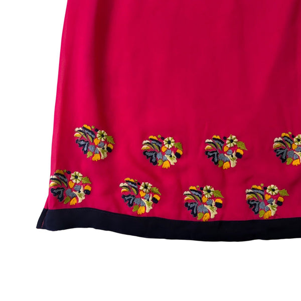 Lovu Kids Girls Pink Sleeveless Embroidered Dress Floral Accents Size 28