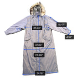 Forecaster Unisex Silver Fur Hooded Long Insulated Coat Size L