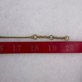 J. Crew Multi-Crystal Statement Necklace Gold Tone Links Brown Lucite Accents