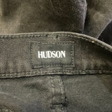 Hudson Womens Gracie Mid Rise Black Distressed Denim Cut Off Shorts Sz 31 New