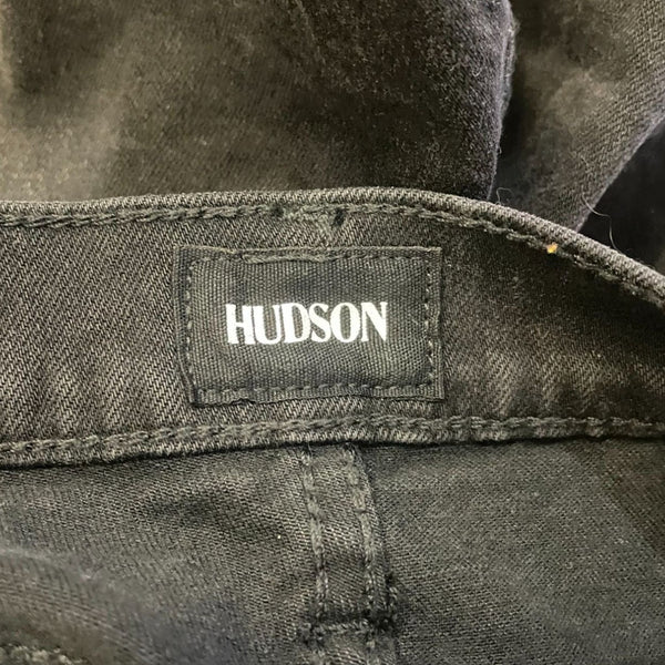 Hudson Womens Gracie Mid Rise Black Distressed Denim Cut Off Shorts Sz 31 New