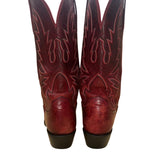 1883 By Lucchese Women’s Red Leather Embroidered Western Cowboy Boots Size 9D