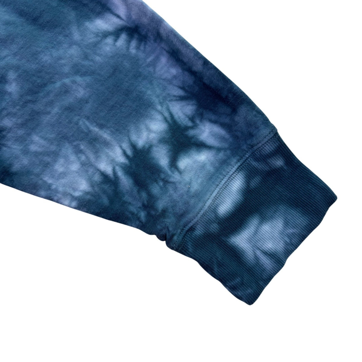 Athleta Womens Blue Tie Dye Cotton Hoodie Pullover Sweatshirt Size 2X