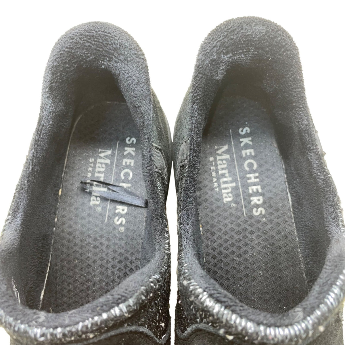 Skechers Women’s Black Suede Comfort Slip-On Martha Stewart Booties Size 11