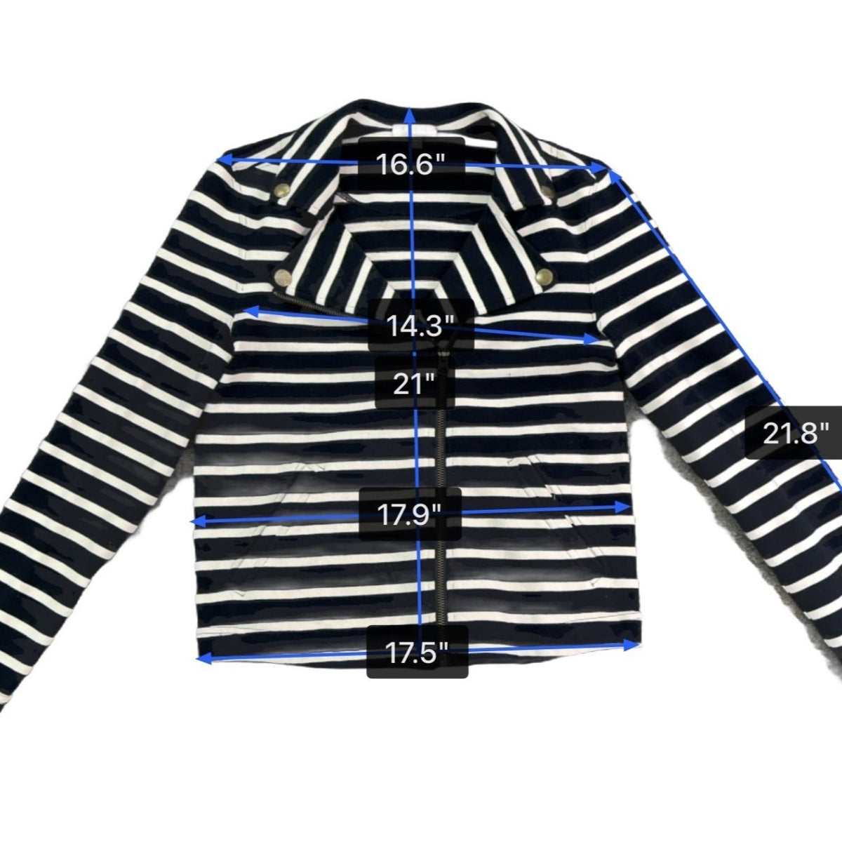 Lilla  P Women’s Navy Blue Dress & Striped Blazer Set Versatile Style Size S