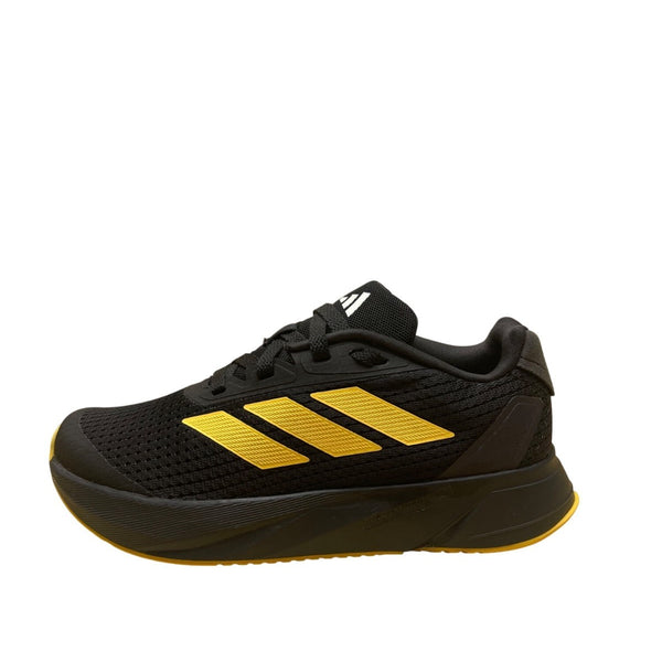 Adidas Kids Black Mesh & Yellow Stripes Lightmotion Duramo SL Sneakers Size 2