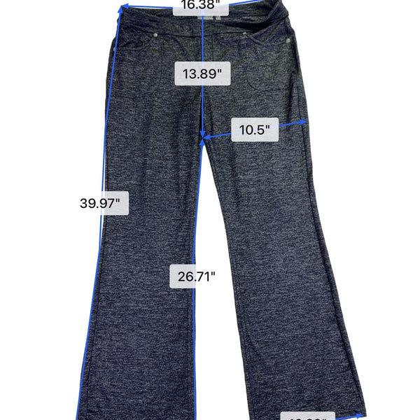 Athleta Womens Gray Stretch Flare-Leg Pants Size XL