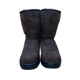 UGG Women’s Brown Suede Mid-Calf Warm Lined  Ultimate Short Boots Size W8