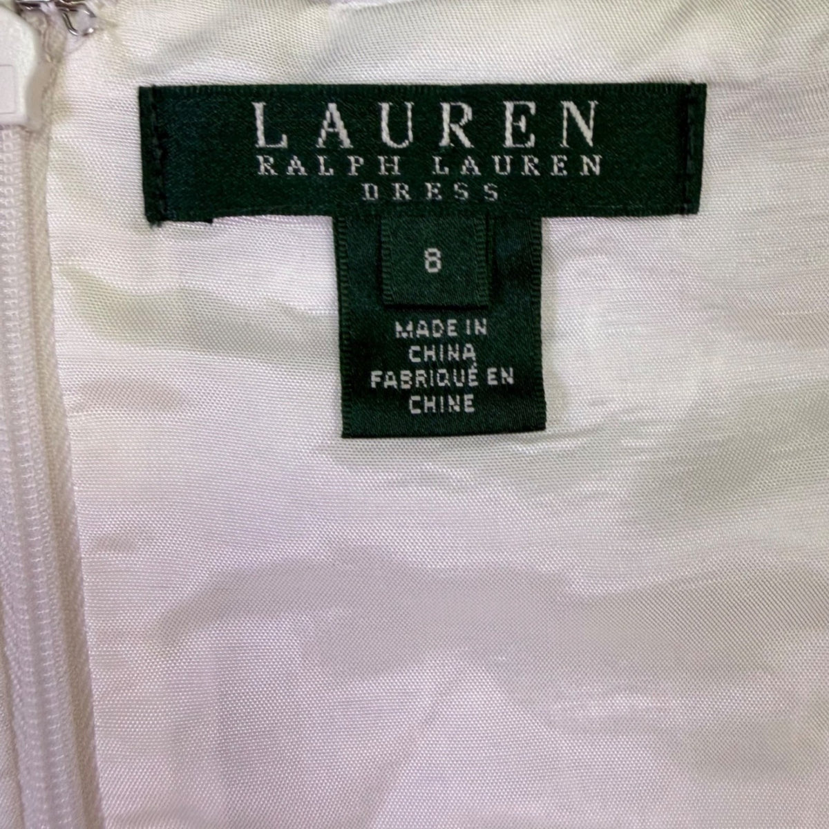 Lauren Ralph Lauren Womens White Textured Sleeveless A-Line Dress Size 8