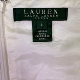 Lauren Ralph Lauren Womens White Textured Sleeveless A-Line Dress Size 8