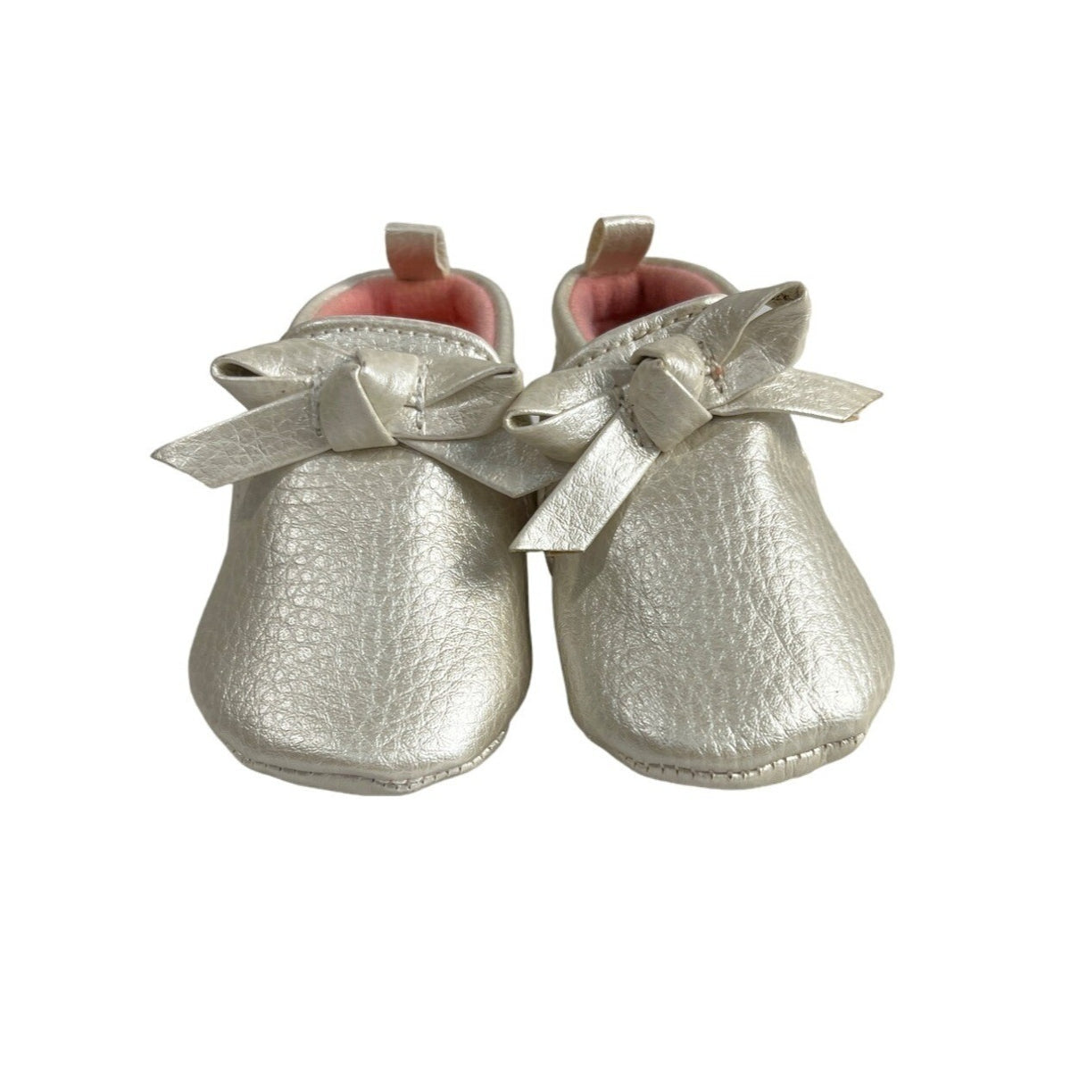 Carter’s Toddler Girl's Satin Ivory Moccasin Shoes Sz 0-3M