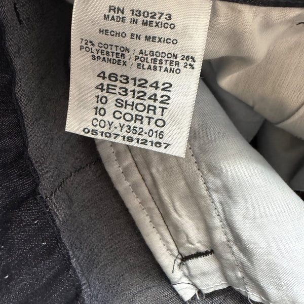 Lee Womens Dark Wash Denim Relaxed Straight-Leg Jeans Mid-Rise Short Size 10