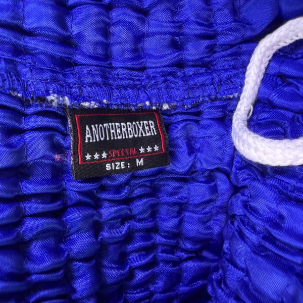 Anotherboxer Mens Blue Muay Thai Boxing Shorts Traditional Gym Wear Sz M