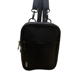 Brixley Unisex Black Nylon Adjustable Strap Multi-Compartment Mini Backpack