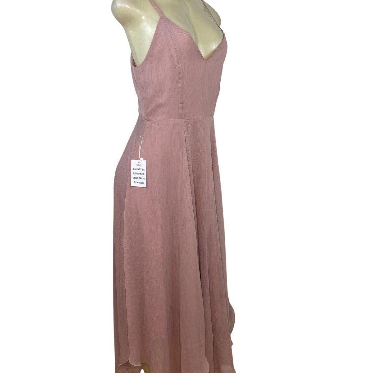 Mia Joy Women’s Dusty Pink Sleeveless Spaghetti Strap Midi Dress Sz S - New