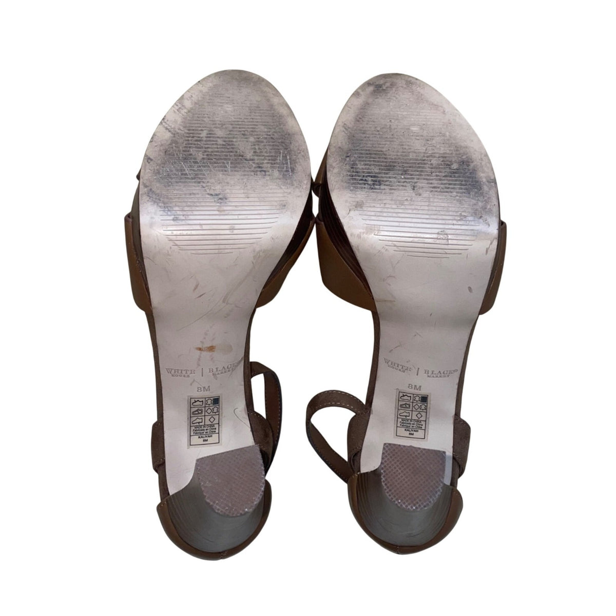 White House Black Market Women’s Brown Faux-Leather Platform High Heels Size 8M