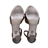 White House Black Market Women’s Brown Faux-Leather Platform High Heels Size 8M