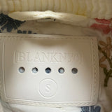 Blanknyc Womens White Quilted Floral Bomber Jacket 100% Cotton Embroidered Sz S