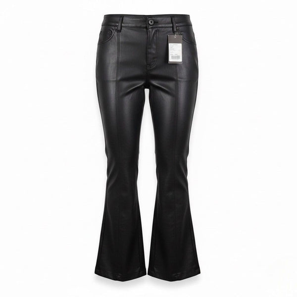Torrid Womens Black Faux Leather High-Rise Pintuck Bootcut Pants Size 18 Regular
