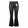 Torrid Womens Black Faux Leather High-Rise Pintuck Bootcut Pants Size 18 Regular