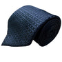 Henry Jacobson Mens Black 100% Silk Checkered Pattern Tie Elegant Neckwear