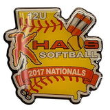 12U Khaos Softball 2017 Nationals Enamel Pin With Backing Clasp