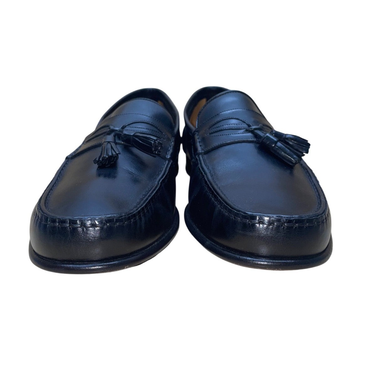 Santoni Men’s Black Leather Tassel Formal Slip-On Dallas Loafers Size 11 EE