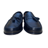 Santoni Men’s Black Leather Tassel Formal Slip-On Dallas Loafers Size 11 EE